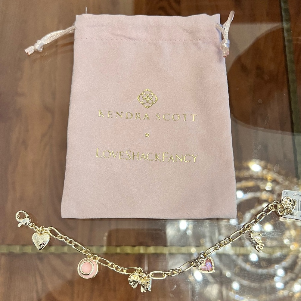 NWT Kendra Scott LoveShackFancy Charm Bracelet - Picture 3 of 6